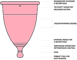 PRZECENA! Kubeczek menstruacyjny, duży, 32 ml - &Sisters Nudie Period Cup Large * — Zdjęcie N2