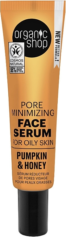 Serum do skóry tłustej z dynią i miodem - Organic Shop Pumpkin & Honey Pore Minimizing Serum — Zdjęcie N1