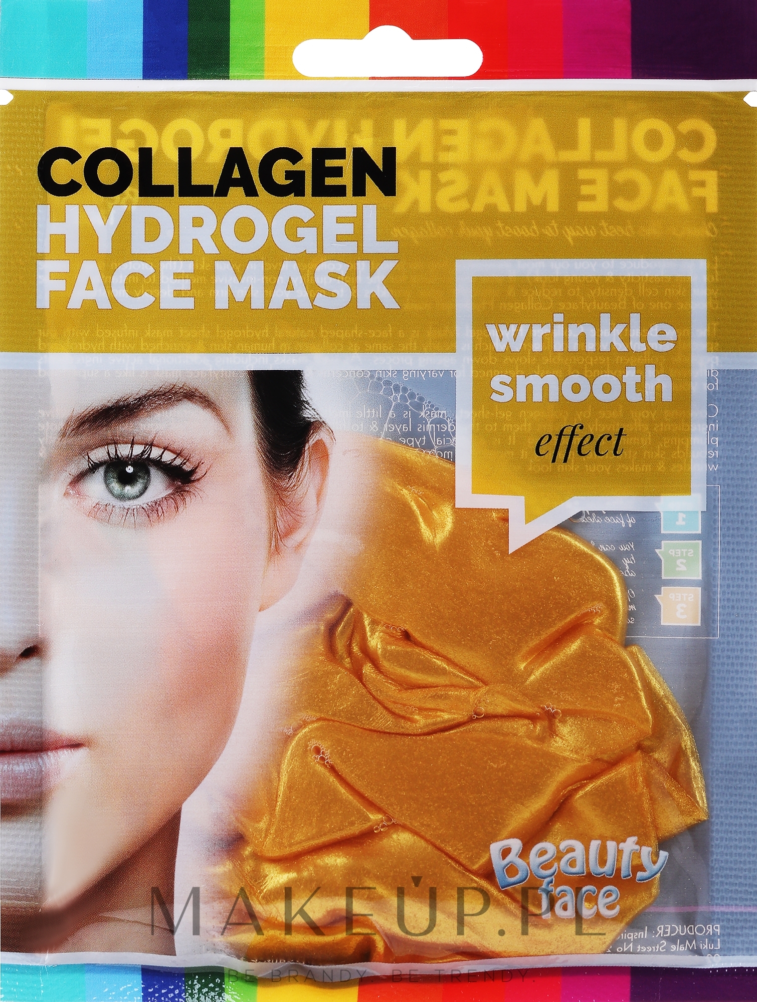 Przeciwzmarszczkowy zabieg kolagenowy z 24-karatowym złotem - Beauty Face Collagen Facial Treatment — Zdjęcie 60 g