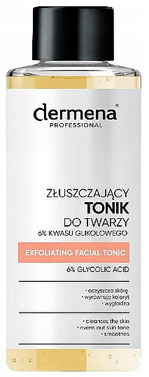 Złuszczający tonik do twarzy - Dermena Professional Exfoliating Tonic 6% Glicolic Acid — Zdjęcie N1