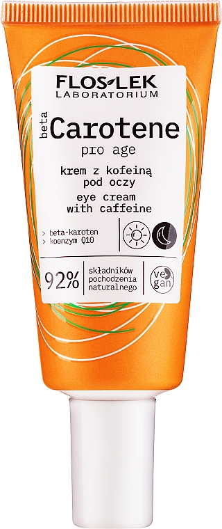 Krem na okolice oczu - Floslek Beta Carotene Cream Under Eye With Caffeine — Zdjęcie N1