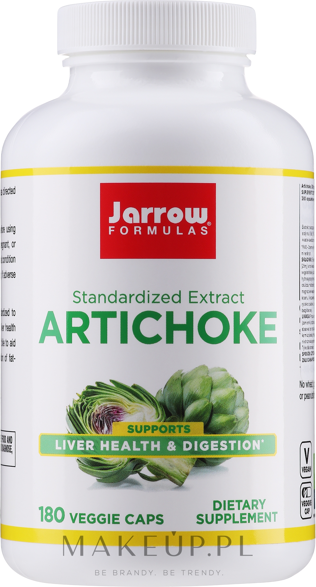 Suplement diety Karczoch w tabletkach - Jarrow Formulas Artichoke 500mg — Zdjęcie 180 szt.
