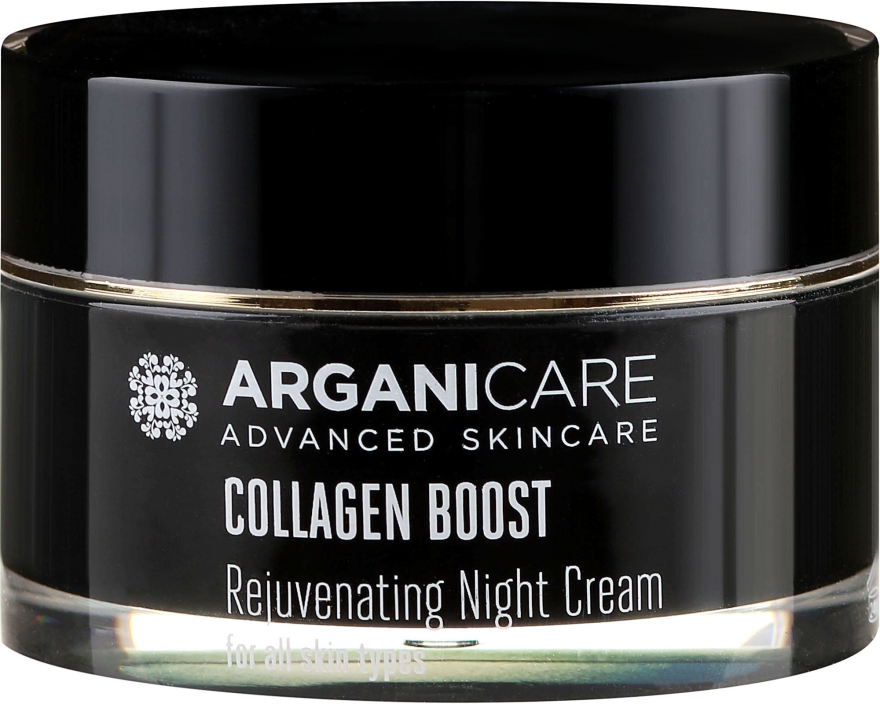 Odmładzający krem do twarzy na noc - Arganicare Collagen Boost Rejuvenating Night Cream — Zdjęcie N2