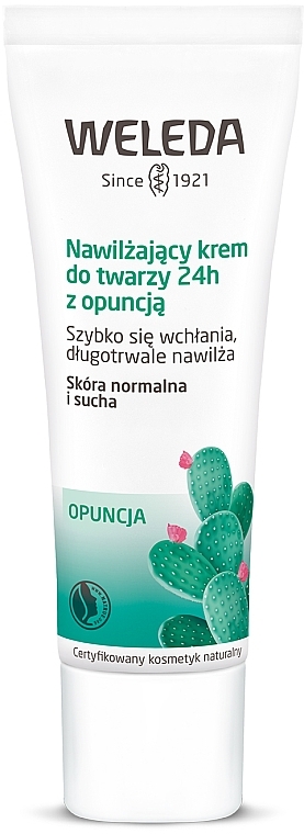Nawilżający krem do twarzy Opuncja - Weleda 24H Hydrating Face Cream