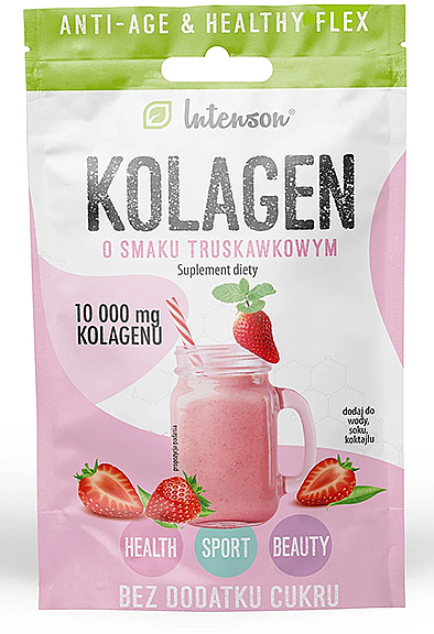 Suplement diety Kolagen. Truskawka - Intenson Kolagen — Zdjęcie N1