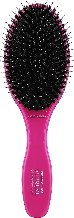 Szczotka do włosów - Olivia Garden Ceramic-Ion Supreme Combo Pink — Zdjęcie N1