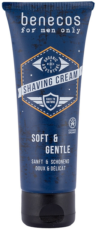 Naturalny krem do golenia dla mężczyzn - Benecos For Men Only Shaving Cream — Zdjęcie N1