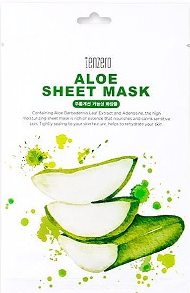 Maseczka w płachcie z ekstraktem z aloesu - Tenzero Aloe Sheet Mask — Zdjęcie N1