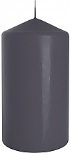 Świeca cylindryczna 80x150 mm, szara - Bispol — Zdjęcie N1