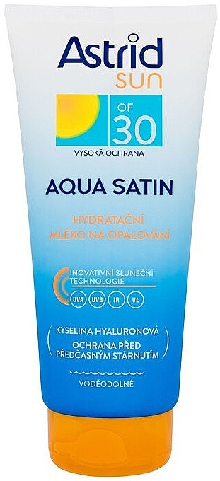 Nawilżający balsam z filtrem przeciwsłonecznym - Astrid Sun Aqua Satin Moisturizing Milk OF 30 — Zdjęcie N1