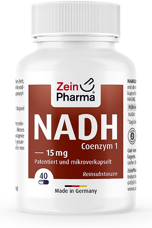 Suplement diety NADH, 15 mg - ZeinPharma Nadh — Zdjęcie N1