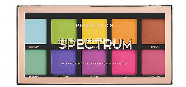 Paletka cieni do powiek - Profusion Cosmetics Spectrum 10 Shades Eyeshadow Palette — Zdjęcie N1