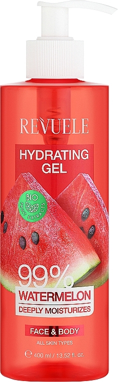 Nawilżający żel do twarzy i ciała Arbuz - Revuele Moisturizing Gel 99% Watermelon — Zdjęcie N1