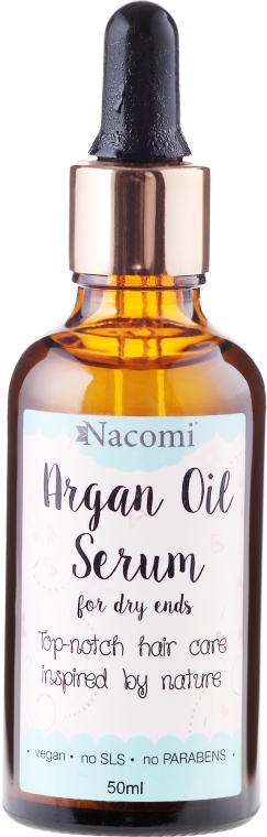 Serum na końcówki włosów z olejem arganowym - Nacomi Argan Oil Serum — Zdjęcie N3