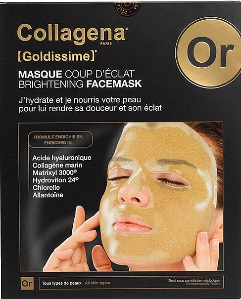 Rozjaśniająca maseczka do twarzy - Collagena Paris Goldissime Brightening Face Mask — Zdjęcie N1