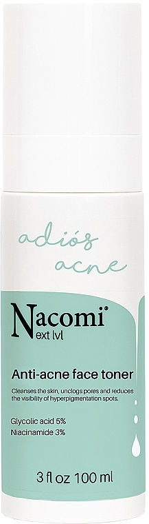 Przeciwtrądzikowy tonik do twarzy - Nacomi Next Level Anti-acne Face Toner — Zdjęcie N1