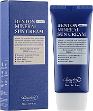 Ochronny krem do twarzy z filtrem mineralnym SPF 50+/PA++++ - Benton Skin Fit Mineral Sun Cream — Zdjęcie N2
