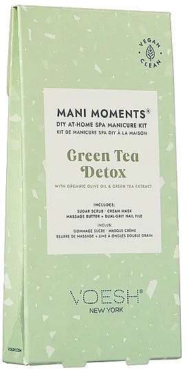 Zabieg SPA dla paznokci i skóry dłoni - Voesh Mani Moments Diy At-Home Spa Manicure Kit Green Tea Detox — Zdjęcie N1