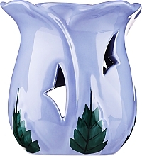 Lampa zapachowa ze świeczką, niebieska - Bulgarian Rose Aromatherapy Aromatic Lamp For Essential Oils With Candle — Zdjęcie N1