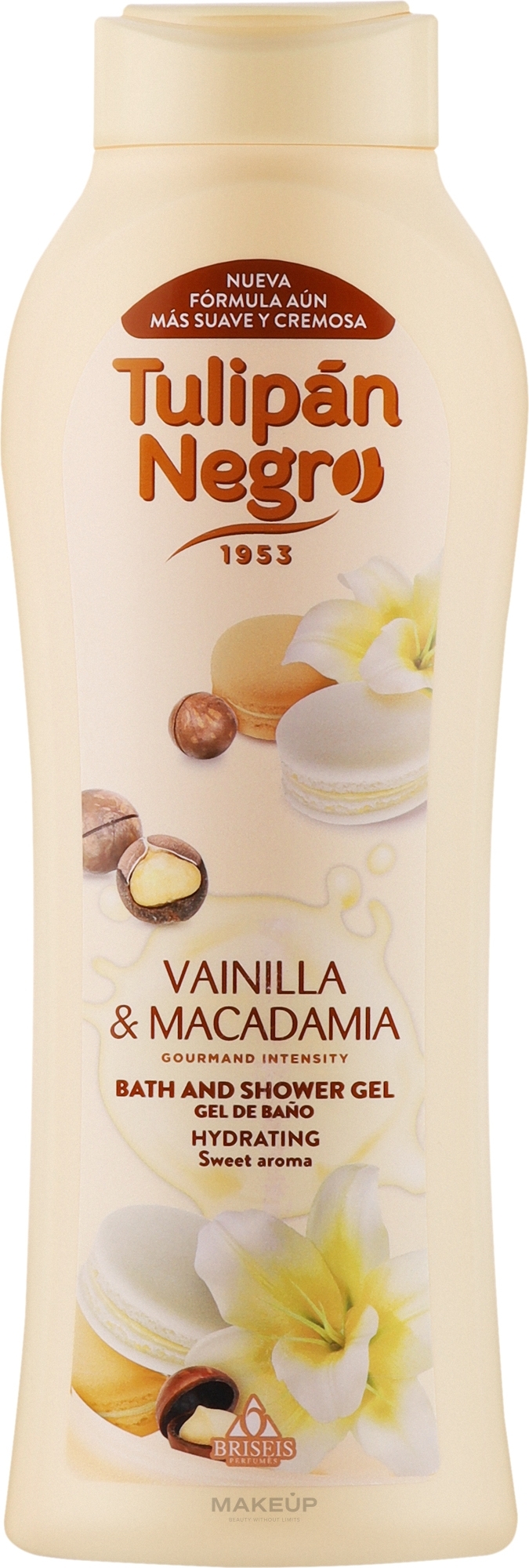 Żel pod prysznic z wanilią i orzechami makadamia - Tulipan Negro Vanilla & Macadamia Shower Gel — Zdjęcie 650 ml