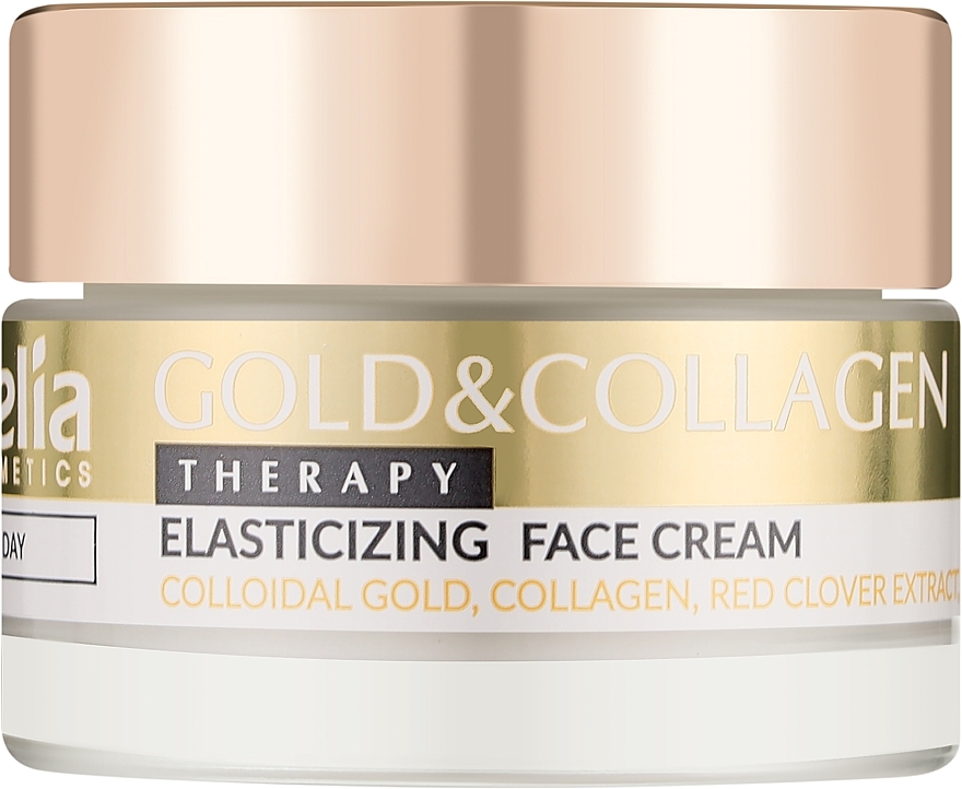 Krem do twarzy na dzień ze złotem i kolagenem - Delia Gold & Collagen Therapy Elasticizing Day Cream — Zdjęcie N1