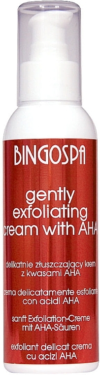 Delikatnie złuszczający krem z kwasami AHA - BingoSpa Gently Exfoliating Cream With AHA — Zdjęcie N1