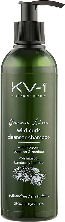 Szampon do włosów kręconych bez siarczanów - KV-1 Green Line Wild Curls Cleanser Shampoo — Zdjęcie N1
