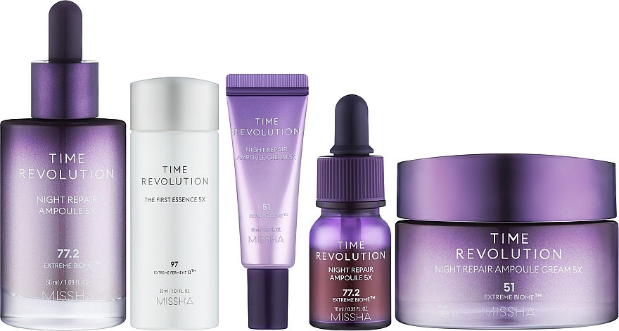 Zestaw Anti-aging, 5 produktów - Missha Time Revolution Night Repair Special Set 5X — Zdjęcie N2