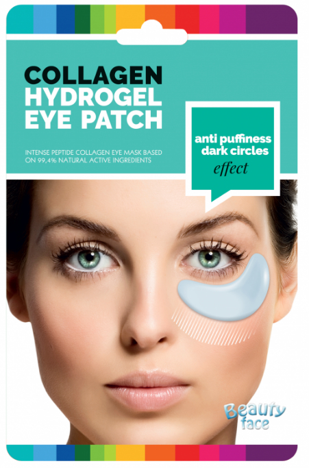 Wygładzające kolagenowe płatki pod oczy przeciw cieniom i opuchliźnie - Beauty Face Collagen Hydrogel Eye Mask