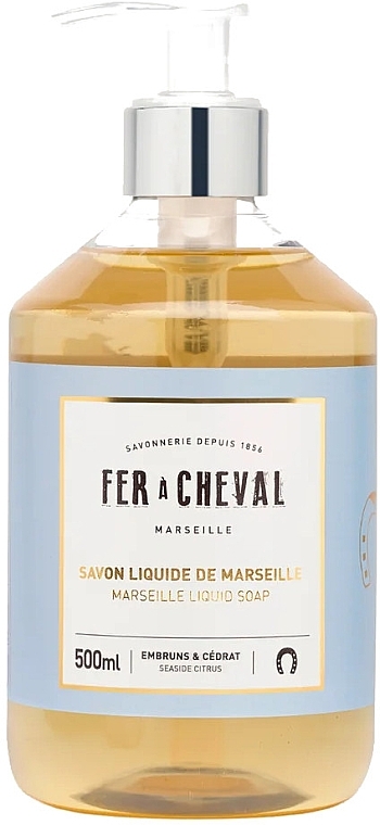 Marsylskie mydło w płynie Seaside Citrus - Fer A Cheval Marseille Liquid Soap Seaside Citrus — Zdjęcie N1