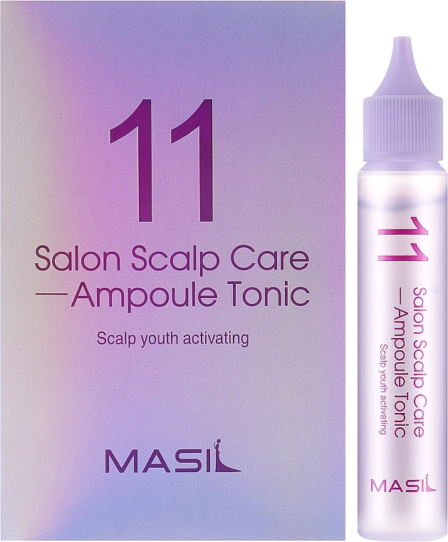 Odświeżający tonik do skóry głowy w ampułce - Masil 11 Salon Scalp Care Ampoule Tonic — Zdjęcie N2