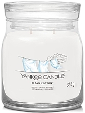 Świeca zapachowa w słoiku Clean Cotton, 2 knoty - Yankee Candle Singnature  — Zdjęcie N1