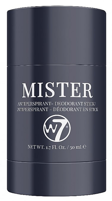 PRZECENA! Dezodorant w sztyfcie antyperspiracyjny - W7 Mister Antiperspirant Deodorant Stick * — Zdjęcie N1