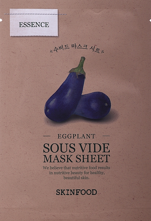 Maska do twarzy w płachcie, bakłażan - Skinfood Eggplant Sous Vide Mask Sheet — Zdjęcie N1