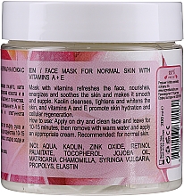 Maska do skóry normalnej z witaminą A i E - Hristina Cosmetics Face Mask For Normal Skin With Vitamins A+E — Zdjęcie N2