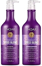 Kup Zestaw do włosów przeciw żółknięciu - Inoar Absolut Speed Blond (shmp/1000 ml + cond/1000 ml )