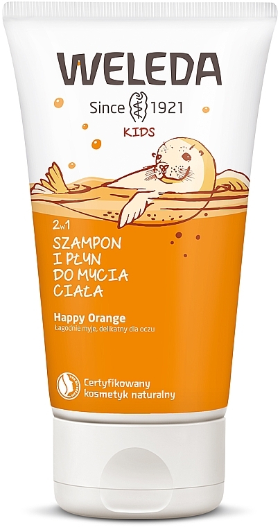 Szampon i żel pod prysznic dla dzieci 2 w 1 Wesoła pomarańcza - Weleda Kids Happy Orange 2in1 Shampoo & Body Wash