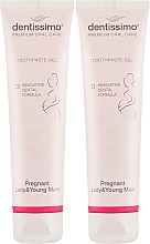 Zestaw past do zębów - Dentissimo 1+1 Pregnant (toothpast/2x75ml) — Zdjęcie N2