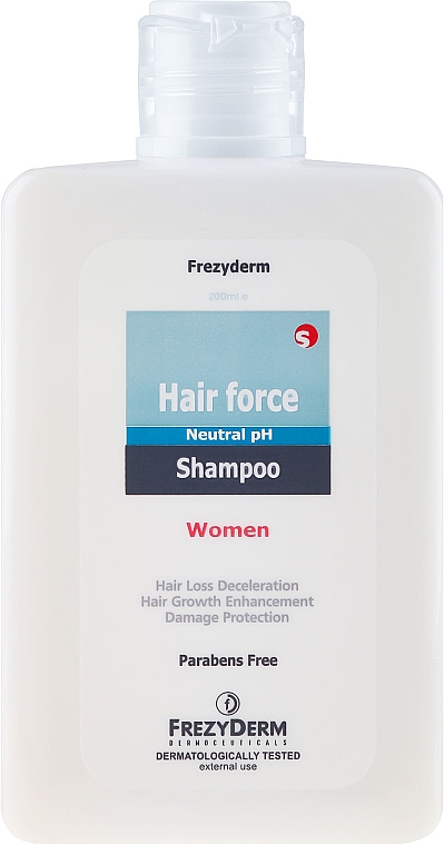 Szampon zatrzymujący wypadanie włosów - Frezyderm Hair Force Shampoo Women  — Zdjęcie N2