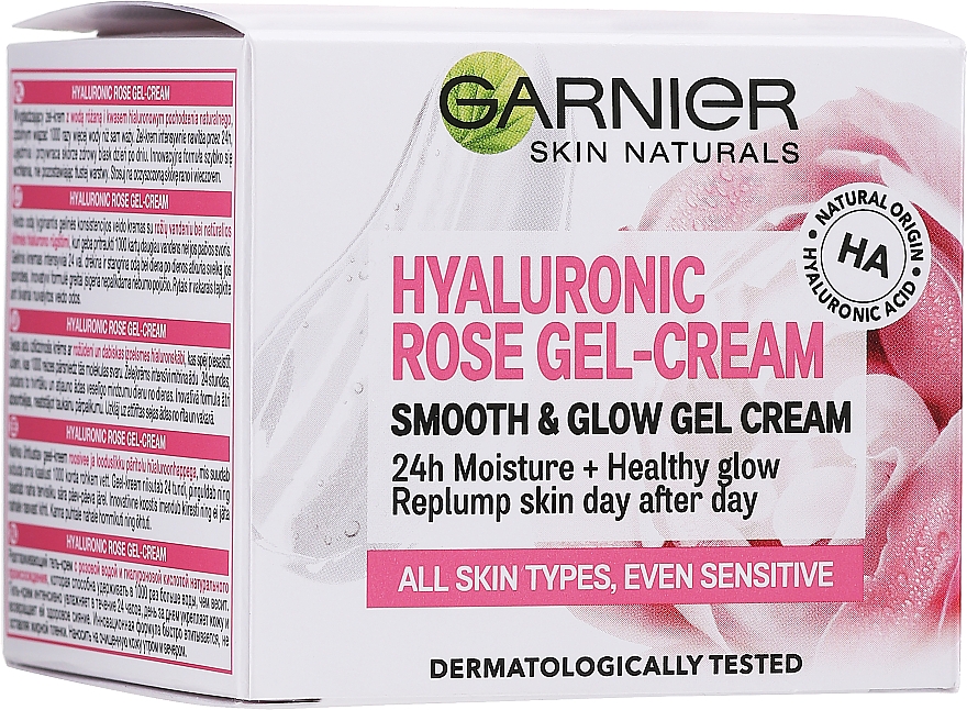 Regulujący żel-krem do twarzy - Garnier Skin Naturals Hyaluronic Rose Gel Cream — Zdjęcie N2