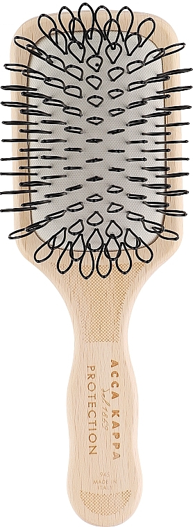 Szczotka do włosów, drewno bukowe - Acca Kappa Protection Beech Wood Brush Looped Nylon Travel-Size — Zdjęcie N1