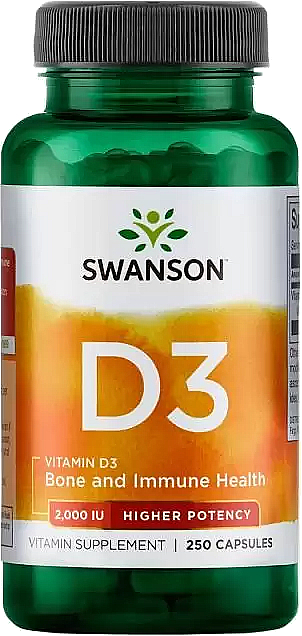 Suplement diety Witamina D3 - Swanson Vitamin D3 2000 IU — Zdjęcie N1