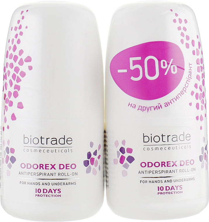 Antyperspirant w kulce o długim działaniu, do 10 dni bez potu i zapachu - Biotrade Odorex (deo/2x40ml)