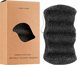 Gąbka do mycia twarzy Konjac, czarna - Cosmo Shop Konjac Sponge Craft Box — Zdjęcie N2