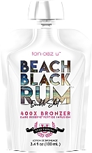 Krem do solarium z ciemnymi bronzerami, peptydami na bazie wody kokosowej - Tan Asz U Beach Black Rum Double Shot 400X Bronzer — Zdjęcie N1