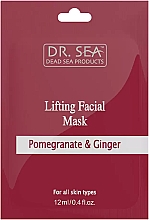 Kup Maseczka liftingująca do twarzy z granatem i imbirem dla wszystkich rodzajów skóry - Dr. Sea Lifting Facial Mask Pomegranate & Ginger (saszetka)