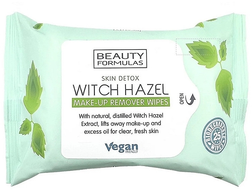 Chusteczki do demakijażu - Beauty Formulas Witch Hazel Make-Up Remover Wipes — Zdjęcie N1