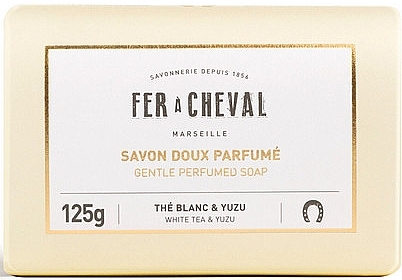 Mydło marsylskie Biała herbata i yuzu - Fer A Cheval Gentle Perfumed Soap White Tea & Yuzu — Zdjęcie N1