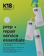 Kup Zestaw - K18 Hair Prep + Repair Service Essentials Set (complex/hair/300ml + mist/hair/300ml + mask/hair/150ml)