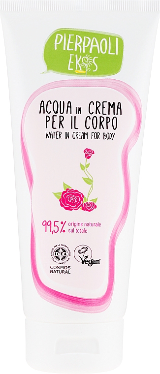 Nawilżający krem do ciała z organiczną wodą różaną - Ekos Personal Care Body Water In Cream With Organic Damask Rose Water — Zdjęcie N1